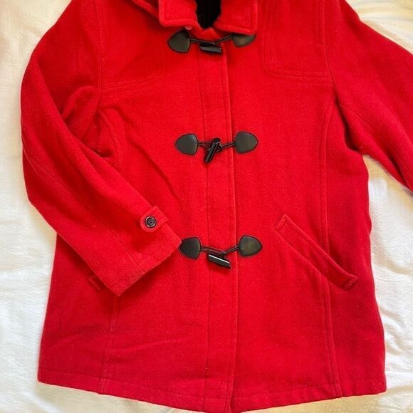 Vintage Penman's wool blend duffle coat with zipper and removable hood M/L - Picture 10 of 10